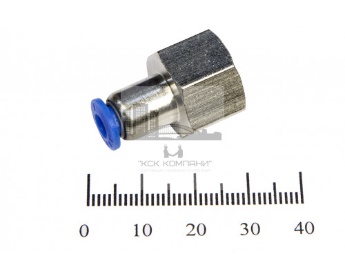 Пневмофитинг цанговый прямой с внутренней резьбой PCF 4-02 (R1/4)