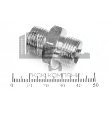 Штуцер для РВД соединительный 22/22  М18х1.5 - М18х1.5 грань S24
