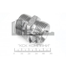 Штуцер для РВД соединительный 41/41  М33х2.0 - М33х2.0 грань S34