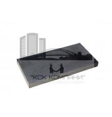 Техпластина резиновая на отвал (скребок) 500х250х40 мм (металлический корд)