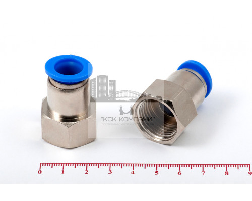 Пневмофитинг цанговый прямой с внутренней резьбой PCF 12-04 (R1/2)