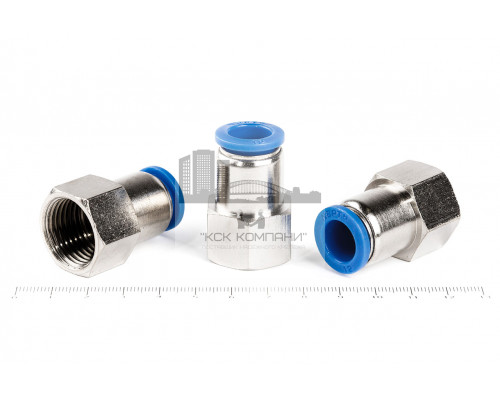 Пневмофитинг цанговый прямой с внутренней резьбой PCF 12-04 (R1/2)