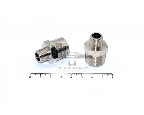 Ниппель переходной с наружной резьбой JWG 02 (R1/4) - 04 (R1/2)