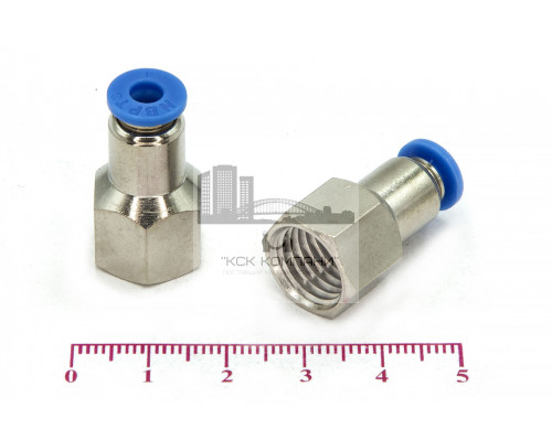 Пневмофитинг цанговый прямой с внутренней резьбой PCF 4-М12х1.5