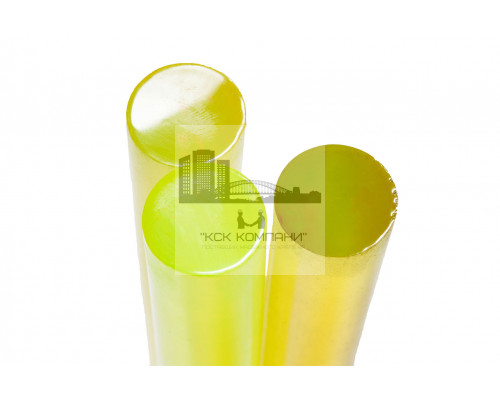 Полиуретан стержень Ф 60 мм ШОР А83 Китай (500 мм, 1.9 кг, жёлтый)