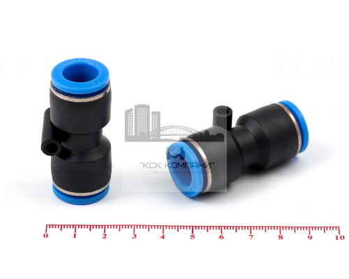 Фитинг пневматический цанговый пластиковый прямой PUC 12