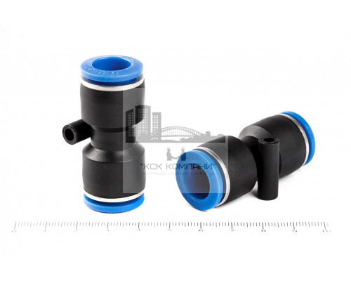 Фитинг пневматический цанговый пластиковый прямой PUC 12