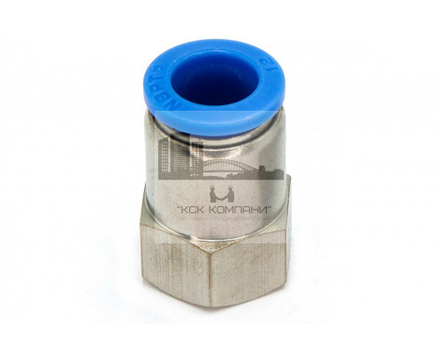 Пневмофитинг цанговый прямой с внутренней резьбой PCF 12-М10х1.5