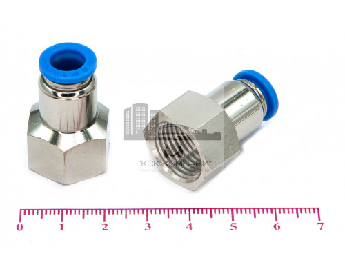 Пневмофитинг цанговый прямой с внутренней резьбой PCF 8-М16х1.5