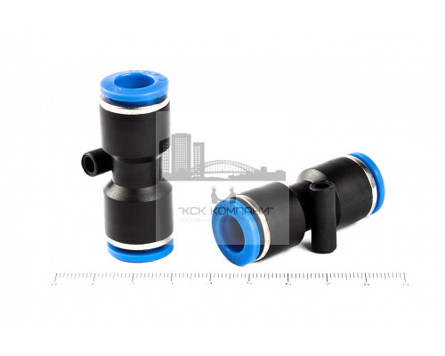 Фитинг пневматический цанговый пластиковый прямой PUC 10