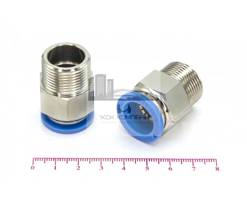 Пневмофитинг цанговый прямой с наружной резьбой PC 16-М22х1.5