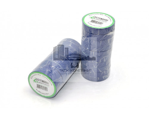 Изолента ПВХ 15мм х 20м синяя (толщ.0,12 мм, вес ~40 г) Ostendorf