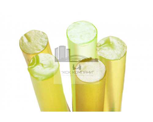 Полиуретан стержень Ф 30 мм ШОР А83 Китай (500 мм, 0.5 кг, жёлтый)