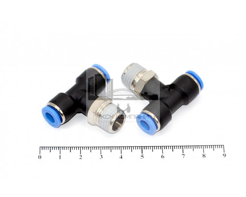 Пневмофитинг цанговый Т-образный с наружной резьбой PТ 6-02 (R1/4)