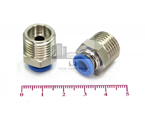 Пневмофитинг цанговый прямой с наружной резьбой PC 6-М16х1.5