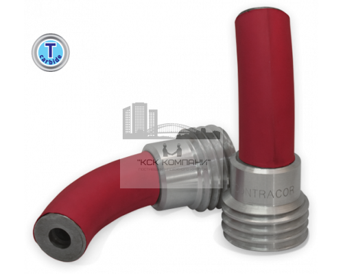 Сопло BTC-6,5 x125 мм загнутое 45 град, карбид вольфрама