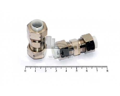 Фитинг пневматический цанговый латунный прямой NKI 10