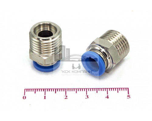 Пневмофитинг цанговый прямой с наружной резьбой PC 8-М16х1.5