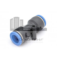 Фитинг пневматический цанговый пластиковый прямой PUC 15