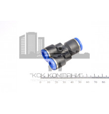 Фитинг пневматический цанговый пластиковый Y-образный переходной PW 12-10