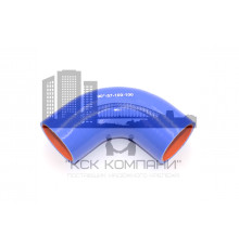 Патрубок силиконовый угловой Ф 57 мм L 100х100 мм, 90 град