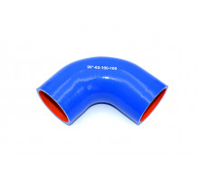 Патрубок силиконовый угловой Ф 63 мм L 100х100 мм, 90 град.