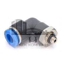 Пневмофитинг цанговый L-образный с наружной резьбой PL 6-М5х0.8