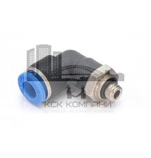 Пневмофитинг цанговый L-образный с наружной резьбой PL 6-М6х1