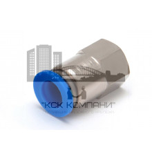 Пневмофитинг цанговый прямой с внутренней резьбой PCF 10-02 (R1/4")