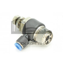 Регулятор расхода воздуха L-образный с наружной резьбой NSC 6-04 (R1/2")