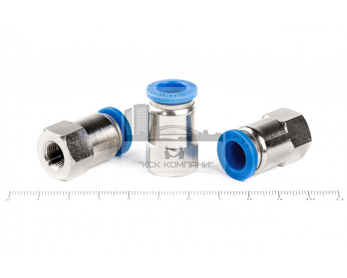 Пневмофитинг цанговый прямой с внутренней резьбой PCF 10-01 (R1/8)