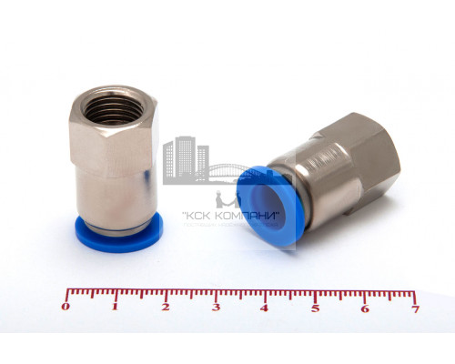 Пневмофитинг цанговый прямой с внутренней резьбой PCF 10-02 (R1/4)