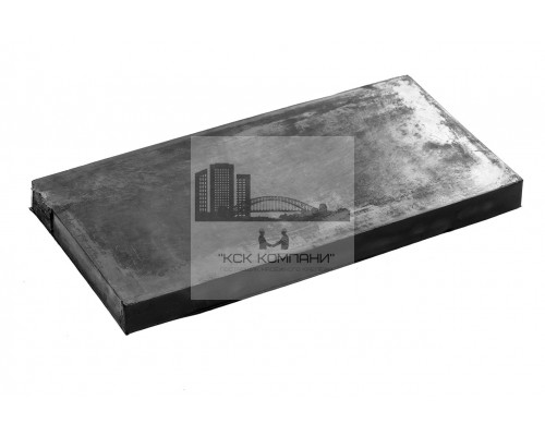 Техпластина резиновая на отвал (скребок) 500х250х40 мм (полимерный трос 6 мм)