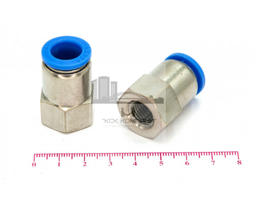 Пневмофитинг цанговый прямой с внутренней резьбой PCF 12-М12х1.5