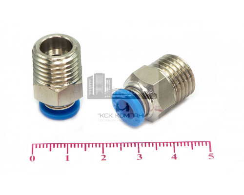 Пневмофитинг цанговый прямой с наружной резьбой PC 6-М14х1.5