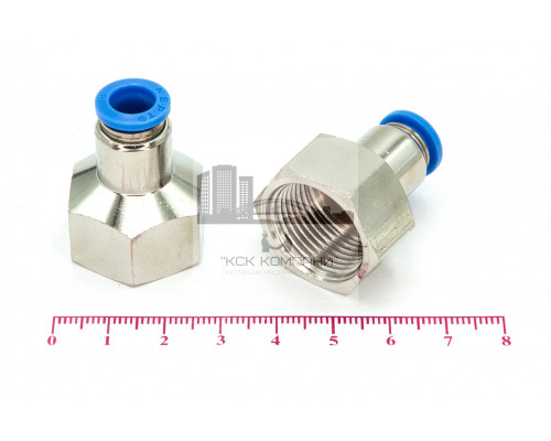 Пневмофитинг цанговый прямой с внутренней резьбой PCF 8-М20х1.5