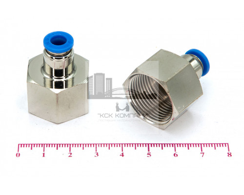 Пневмофитинг цанговый прямой с внутренней резьбой PCF 6-М22х1.5