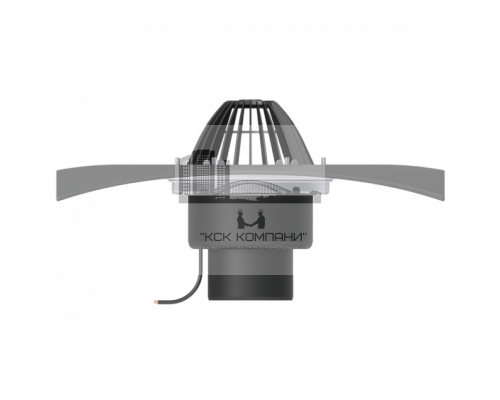 Кровельная воронка обогреваемая с обжимным фланцем, комплектуется листвоуловителем и ПВХ фартуком