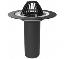 Надставной элемент с обжимным фланцем и листвоуловителем