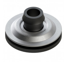 Стальной тарельчатый элемент для крепления светопрозрачных профилированных листов к несущим конструкциям комплектуется уплотнителем