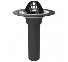 Кровельная воронка с обжимным фланцем, комплектуется листвоуловителем