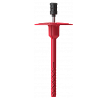 Полимерный тарельчатый дюбеляель с вкручиваемым распорным элементом и термоизоляционной головкой