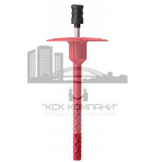 Полимерный тарельчатый дюбеляель с вкручиваемым распорным элементом и термоизоляционной головкой