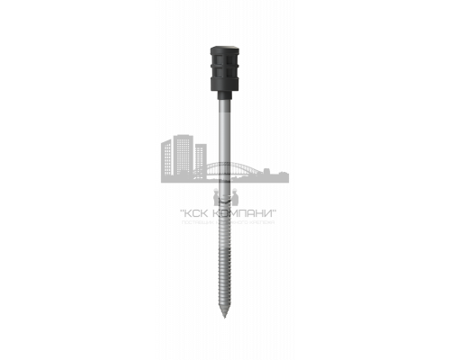 Полимерный тарельчатый дюбель с вкручиваемым распорным элементом и термоизоляционной головкой