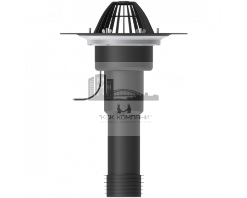 Воронка ремонтная обогреваемая, используется для непосредственного монтажа со стальными, чугунными или пластиковыми трубами диаметром 110