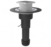 Воронка ремонтная обогреваемая, используется для непосредственного монтажа со стальными, чугунными или пластиковыми трубами диаметром 110