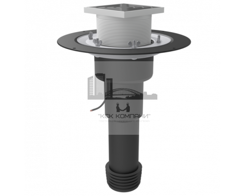 Воронка ремонтная обогреваемая, используется для непосредственного монтажа со стальными, чугунными или пластиковыми трубами диаметром 110