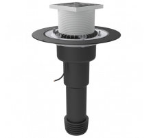 Воронка ремонтная обогреваемая, используется для непосредственного монтажа со стальными, чугунными или пластиковыми трубами диаметром 110