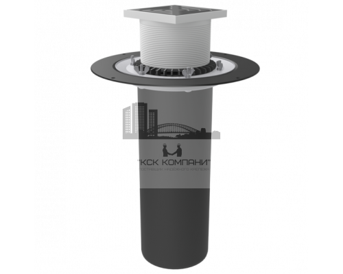 Кровельная воронка с обжимным фланцем, комплектуется трапом с дренажным фланцем типа Д2