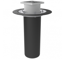 Кровельная воронка с обжимным фланцем, комплектуется трапом с опорным кольцом